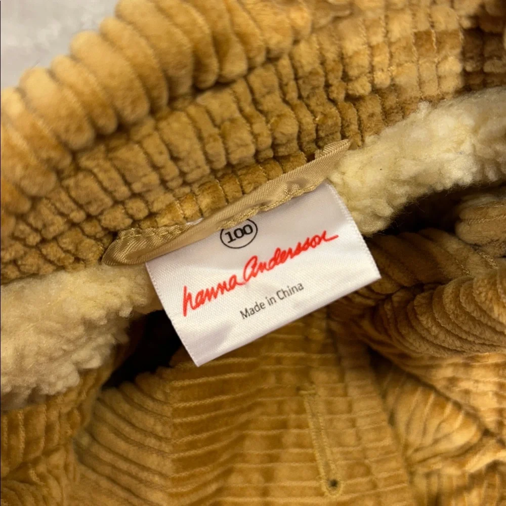 Almost NEW Hanna Andersson pea corduroy coat K00060 size 100